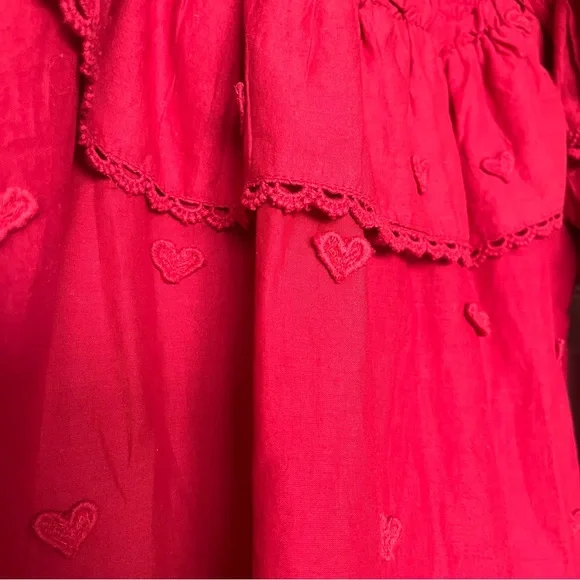 FARM Rio Red Ruffled Blouse - Picture 8 of 10